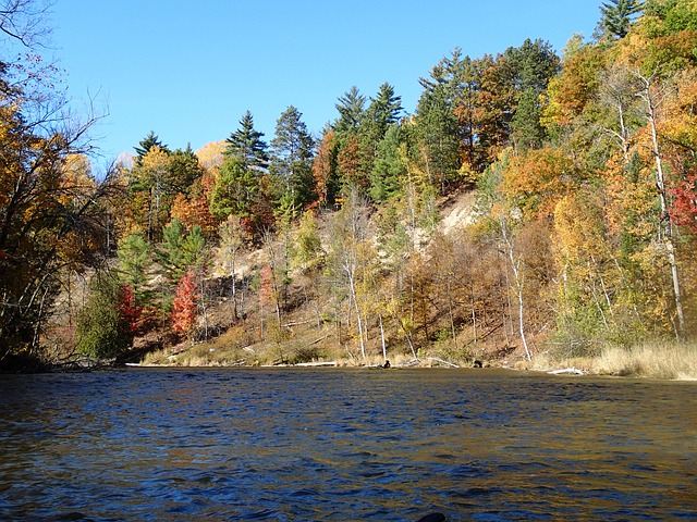 řeka na podzim